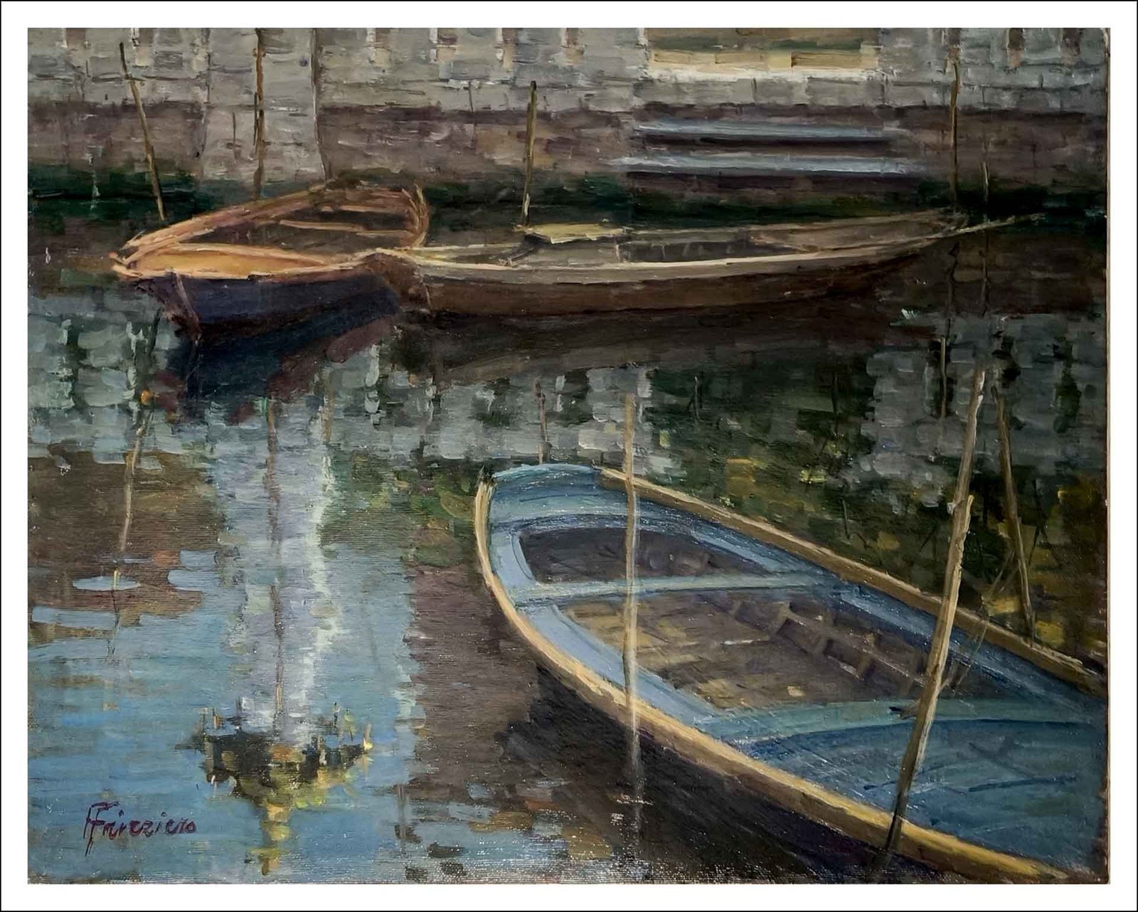 Barche-Chioggia--1994-50x40cm