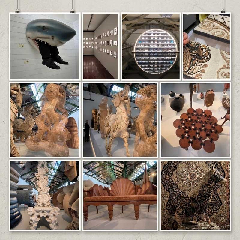 Oggetti artigianali in mostra a Homo Faber 2026: ceramiche, intagli in legno, tessuti e lavorazioni in vetro